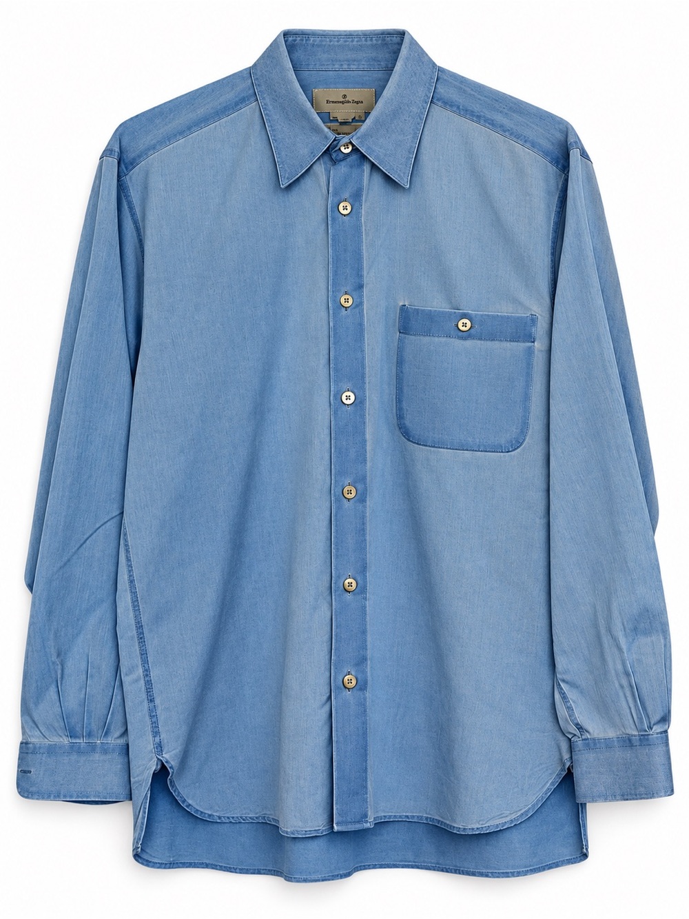 Ermenegildo Zegna Light Blue Long Sleeve Dress Shirt